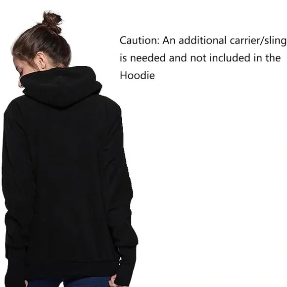 Women's Gray Fleece Babywearing Jacket - Picture 2 of 2